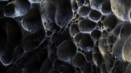 Poster - Exploring the depths of bubbles abstract patterns in a dark environment
