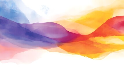 Poster - Dynamic color waves abstract art digital illustration vibrant atmosphere aesthetic view modern design