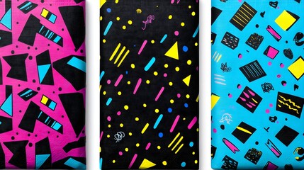 Poster - Vibrant geometric patterns studio graphic design colorful close-up modern art