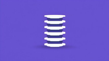 Poster - Dynamic stack of plates digital concept minimalist design modern environment abstract viewpoint