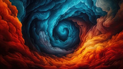 Aufkleber - Dynamic color swirl creation abstract art digital illustration vibrant environment aerial view visual concept
