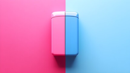 Poster - Colorful split container design minimalist background graphic content studio environment aesthetic concept