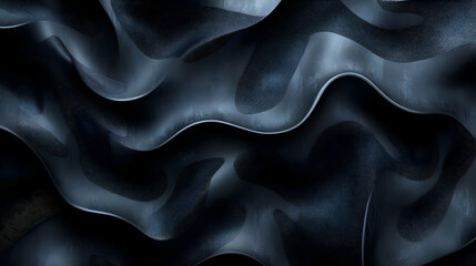 Poster - Abstract wavy texture in dark tones, creating a fluid and dynamic visual effect.