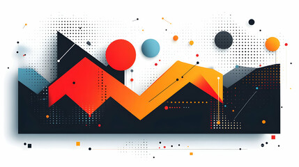 Poster - Abstract geometric design featuring vibrant colors and shapes, creating a modern visual impact.