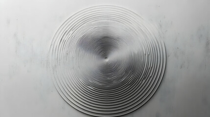 Poster - A circular pattern with concentric rings on a smooth surface, creating a sense of depth.