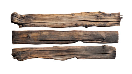 Aufkleber - Rustic wooden planks isolated transparent background
