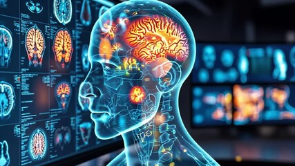 Aufkleber - Brain Mapping: Unveiling the Mysteries of the Mind 