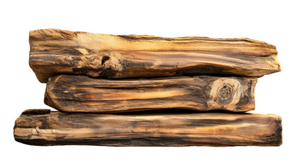 Poster - Rustic wooden planks isolated transparent background