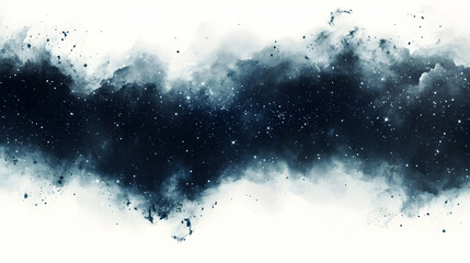 Poster - A cosmic scene depicting dark clouds of space filled with stars.