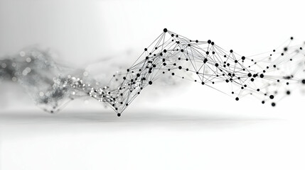 Poster - Abstract representation of interconnected nodes and lines, symbolizing data and networks.
