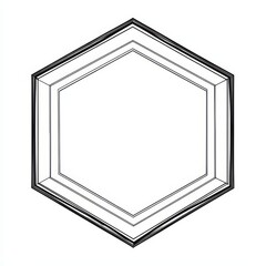 Poster - geometric hexagon frame: an elegant, minimalist hexagonal frame, outlined with precision and designe