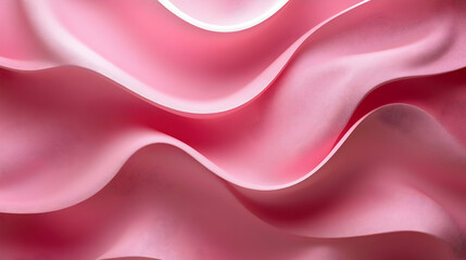 Poster - A close-up view of flowing pink fabric, showcasing soft curves and smooth textures.
