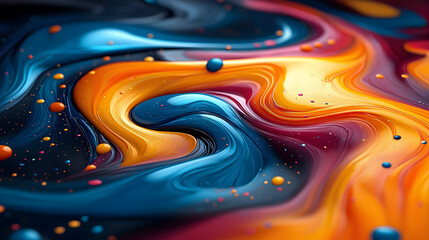 Wall Mural - Abstract Background - Colorful Swirls and Spheres