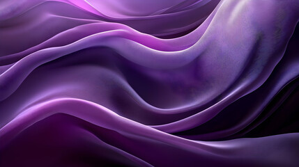 Poster - Abstract flowing fabric in shades of purple, creating a smooth, elegant texture.