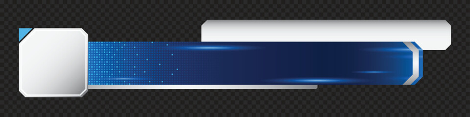 Wall Mural - Futuristic design lower third banner. Broadcast news lower third banner template design. Lower third bar template for breaking news. Video headline title