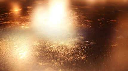 Poster - A reflective surface with a warm, golden hue, suggesting an abstract or artistic theme.