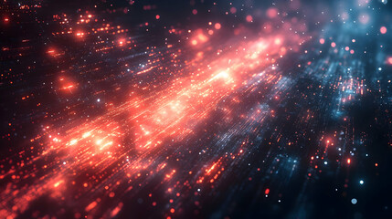 Poster - A vibrant display of abstract light particles creating a sense of motion and depth.