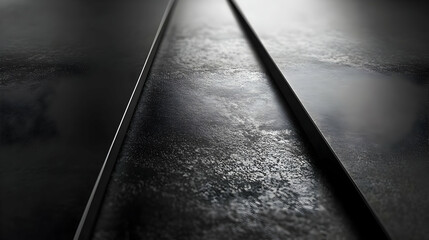 Poster - A close-up view of textured metallic surfaces with parallel lines.