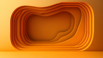 Poster - Abstract layered design in warm orange tones creating a modern backdrop.
