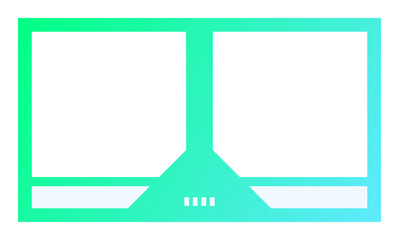 Poster - Landscape frame for video media player interface. Online stream futuristic technology style.