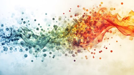 Poster - An abstract design featuring vibrant colors and flowing shapes, creating a dynamic and artistic visual. Ideal for backgrounds, web design, or creative projects.