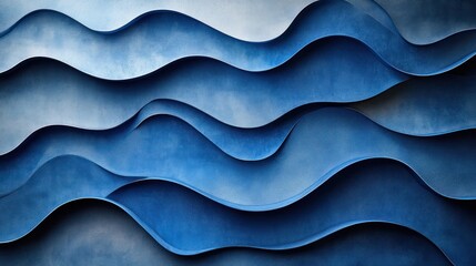 Poster - Abstract blue geometric texture design with dynamic motion lines and minimalist shapes