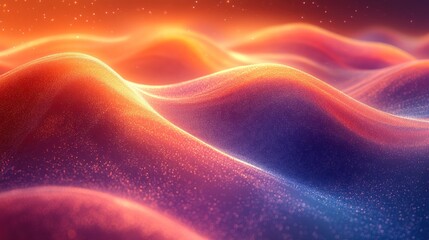 Poster - Artistic wave lines in a circle shape with smooth gradients and a futuristic abstract design