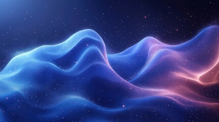 Poster - Gradient dynamic blue design concept with transparency effects and a futuristic artistic style