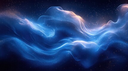 Poster - Gradient dynamic blue design concept with transparency effects and a futuristic artistic style