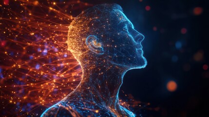 Poster - Holographic AI speed design with glowing 3D projections, dynamic energy flows, and cutting-edge aesthetics