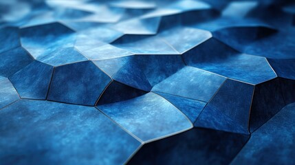 Poster - Modern dynamic blue texture featuring geometric patterns and a professional, minimalist aesthetic