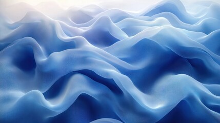 Poster - Organic blue geometric background blending natural curves with abstract polygonal patterns