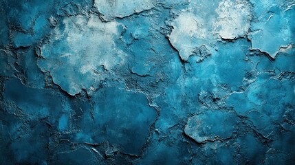 Poster - Rough blue concrete texture featuring a minimalist approach with clean lines and subtle depth