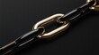 © nomesart - Elegant Black and Gold Chain Link: A Close-Up Macro Shot