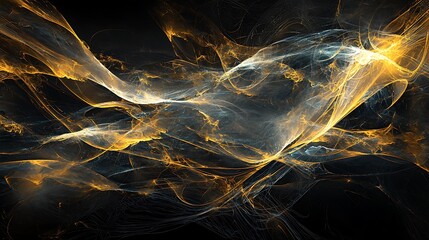 Wall Mural - A long, curving line of bright orange and blue colors