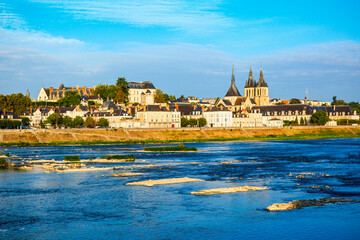 Wall Mural - Loire river valley and Blois city