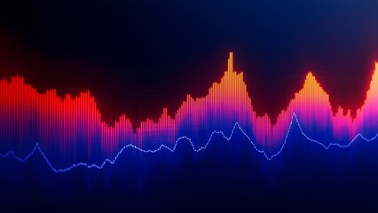 Poster - Dynamic abstract business trends visualization digital environment data representation modern technology conceptual analysis