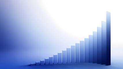 Poster - Dynamic growth visualization for abstract business concepts in a modern office setting with a bright light perspective