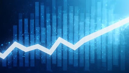 Poster - Business growth trends financial data analysis abstract business concepts digital environment dynamic viewpoint data visualization insights