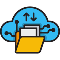 Wall Mural - Cloud Storage Icon