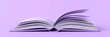 © Chalermrach - 3D purple textbook icon with light bulb pencil representing education and creativity, isolated, tip
