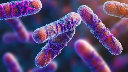 Poster - A colorful 3D rendering of a cell nucleus, showcasing chromosomes, telomeres, and the DNA molecule in a highly detailed, scientific context.