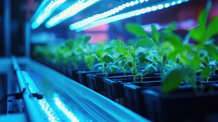 Aufkleber - A technological display of microelectronic sensors in smart agriculture, demonstrating innovation in farming practices with side copy space.