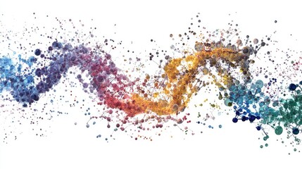 Poster - Detailed molecular representation of DNA replication and transcription, showing the intricate interactions of proteins, enzymes, and nucleotides.