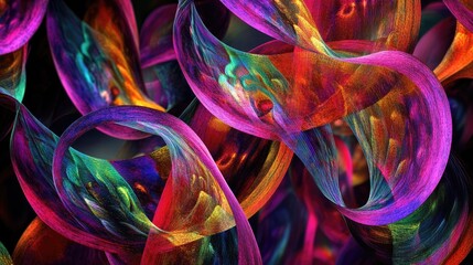 Poster - Digital rendering of prophase chromosomes and spindle apparatus in vibrant colors, symbolizing the complex process of cell division.