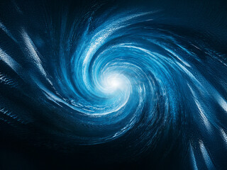 Aufkleber - A mesmerizing spiral of luminous blue energy, swirling into a brilliant white core.  It evokes feelings of depth, mystery, and cosmic power.