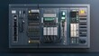 © Natchooda - Industrial switchboard with panel, wires, and switches designed for automation in enterprise operations and production management.