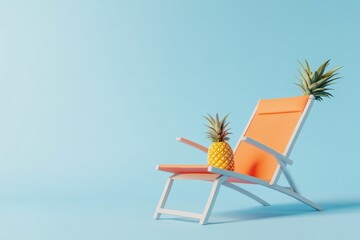 A unique piece of furniture with a pineapple placed on the top