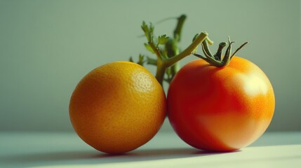 Sticker - Fresh fruit arrangement on a wooden table