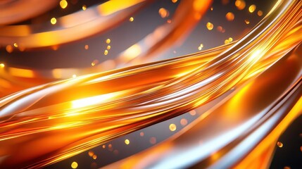 Poster - Abstract flowing ribbons of light forming intricate patterns, kinetic energy visuals, captivating design concept with a mesmerizing twist.